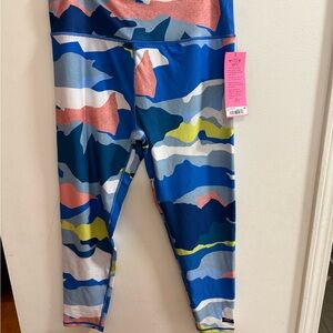 Betsy‎ Johnson Performance Ladies Size Large Activewear Leggings Mid-Rise Pocket